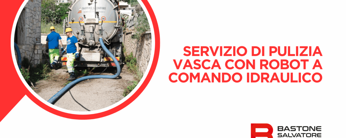 servizio di pulizia vasca con robot operazione di Bastone Salvatore Srl