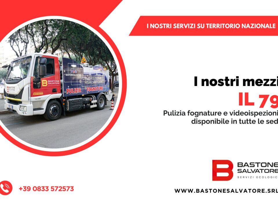 bastone salvatore nuovo mezzo pulizia fognature e videoispezioni